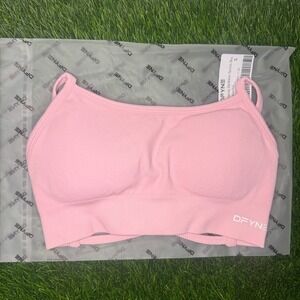 Dfyne dynamic backless sports bra light rose pink small